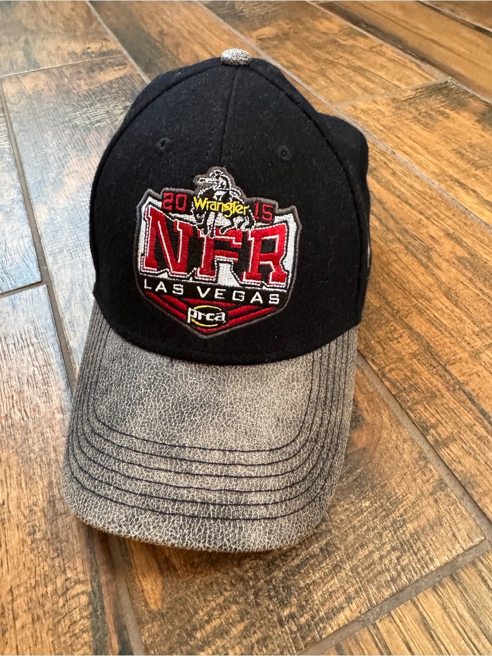 Wrangler NFR 2015 Las Vegas PRCA Baseball Cap - Black, Red and Gray